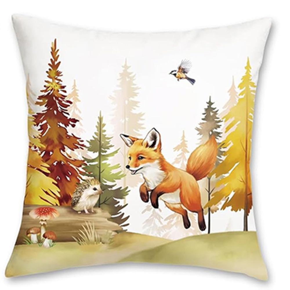 Nature-Inspired Forest Animal Pillowcases: Deer, Bear, Fox, and More! Sofa cushion cover, home room decoration