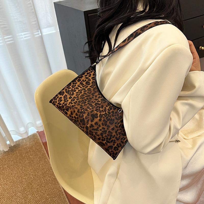 Fashion Zebra Leopard Print Women Handbag PU Leather Underarm Shoulder Bags Female Daily Totes Purse