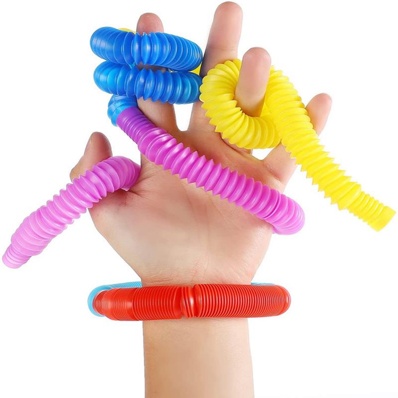 Fidget Pop Tube mänguasjad Sensoorsed venitustorud Stretch Dekompressiooni leevendamiseks Lapsed Täiskasvanute Helitundlik tööriist