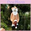 Acrylic Naughty Santa Christmas Tree Ornament Cartoon Style Male And Female Options Character Design
