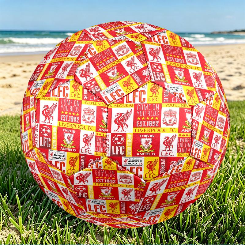 Liverpool F.C. Aufdruck Größe 5 Fußball, PU Verschleißfester Fußball für Spieltraining und tägliches Üben, Geburtstagsgeschenk für Fußballfans