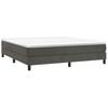 Box Spring Bed Frame Dark Gray 160 X 200 Cm Velvet