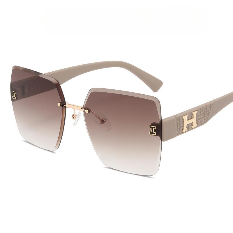 Fashion New Big Frame Sunglasses Letter H Outdoor Sunglasses Personality Online Celebrity Street Sunglasses