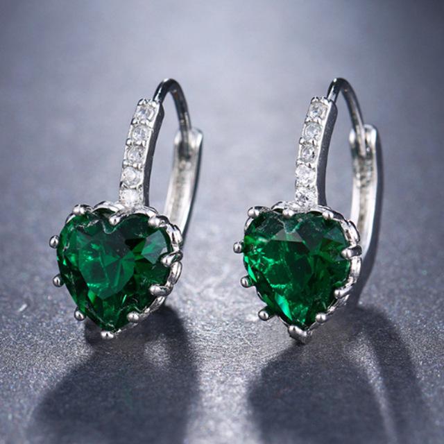 Super Sparkling Zircon Heart Shaped Earrings for Women for Fashion Style Wedding Party Jewelry Gifts Earings