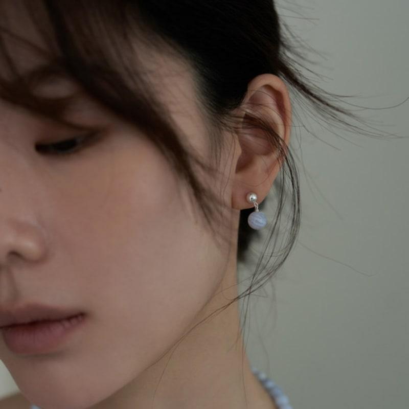 Dawn of Me Blue Lace Agate Drop Earring