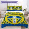 Leeds United Pattern Bedding Uilt Set Uilt Cover Pillowcase Home Decoration Birthday Gift (1 * Duvet Cover + 2 * Pillowcase Without Core)67