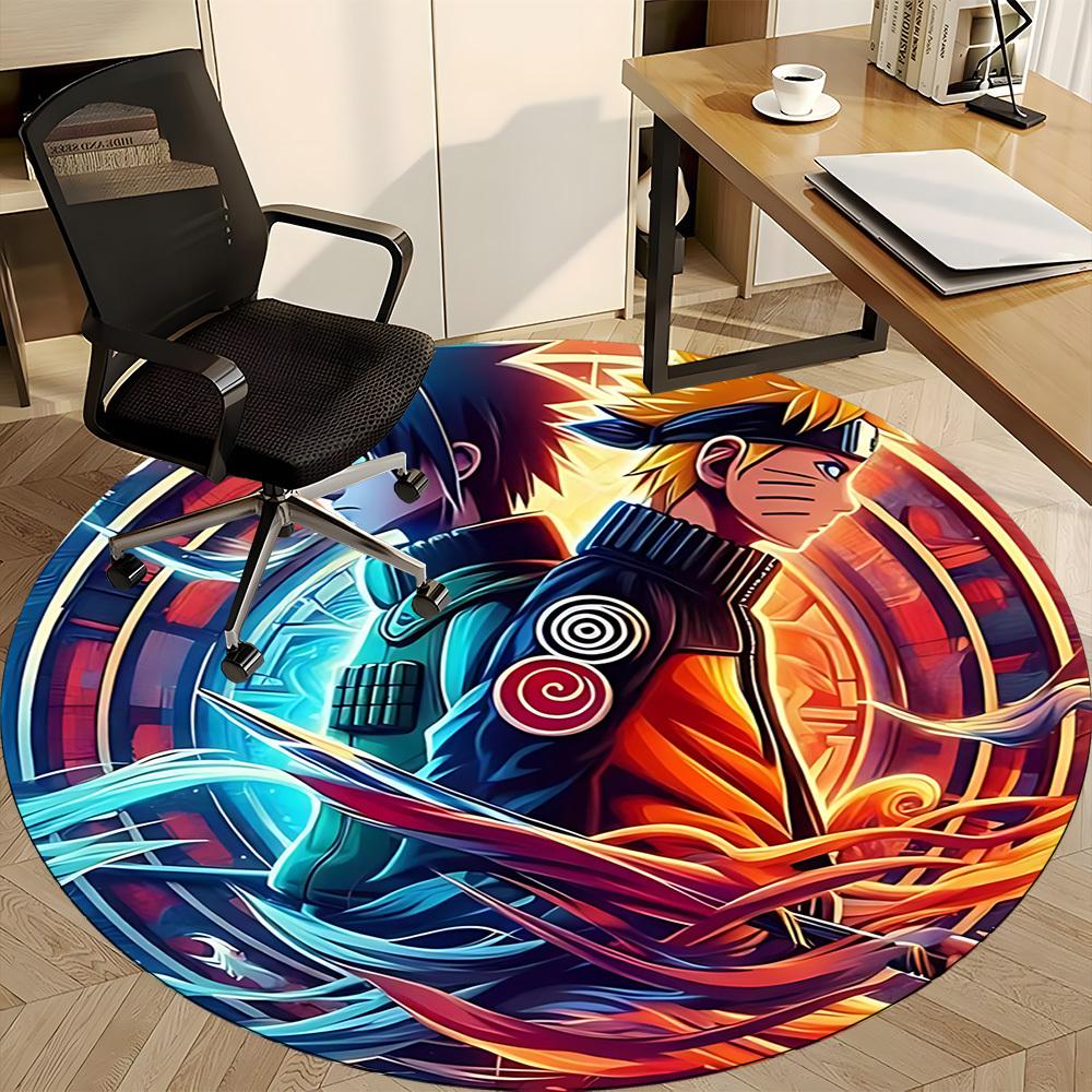 Naruto Sasuke Office Round Area Rug, Under Office Chairs Bedroom Living Room Home Decor  a1022113