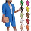 Women's Suit Suit Jacket Shorts Two-Piece Set Coat Solid Color Slim Suit
