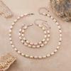 Natural Tourmaline Freshwater Pearl Necklace Women'S S925 Sterling Silver Colored Jewelry Beaded Set Earrings