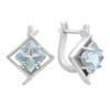 Boucles d'oreilles en argent avec topaze naturelle 4,25 ct (2188377)