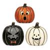 Retro-Stil Herbst-Requisiten 3/4 Stück Vintage Holz-Kürbis-Dekoration, Rustikales Herbst-Tischmittelstück, Bauernhaus Tischdekoration Halloween Regal Akzent