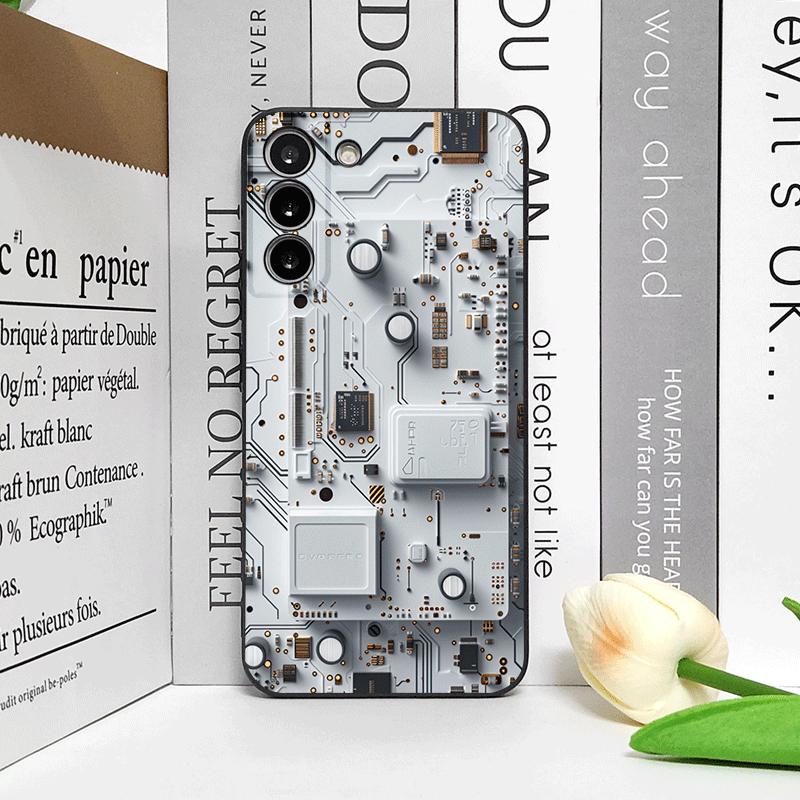 2D Imitation Circuit Board Pattern Phone Case for Samsung Galaxy A56 A42 A14 A55 A16 A54 A36 A53 A52 A51 A50 A15 5G Soft Covers
