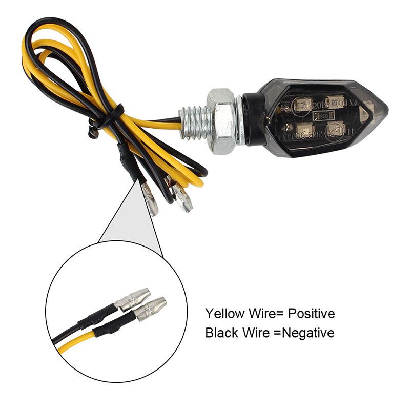 1 Adet Süper Parlak Motosiklet Led Sinyal Lambası Mini Evrensel Led Motosiklet Lambası Amber Sinyal Led Gösterge Işığı