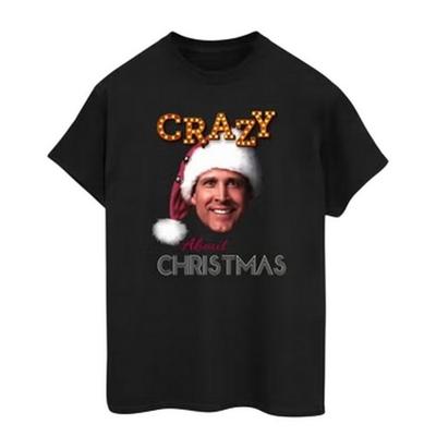 National LampoonÂ´s Christmas Vacation Womens/Ladies Crazy About Christmas Cotton Boyfriend T-Shirt