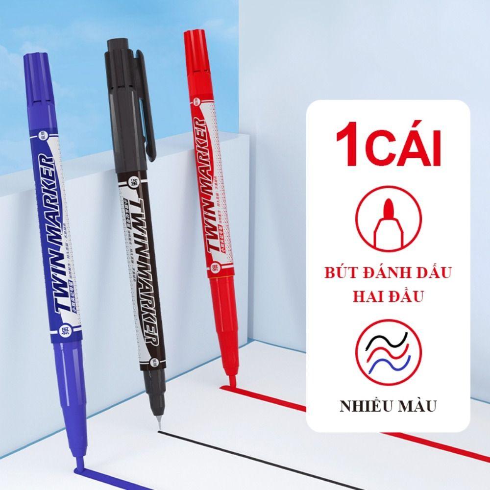 Plastic Dual Side Marker Pens Quick-drying Dual Tip Brush Pen High Quality Felt Tip Pens