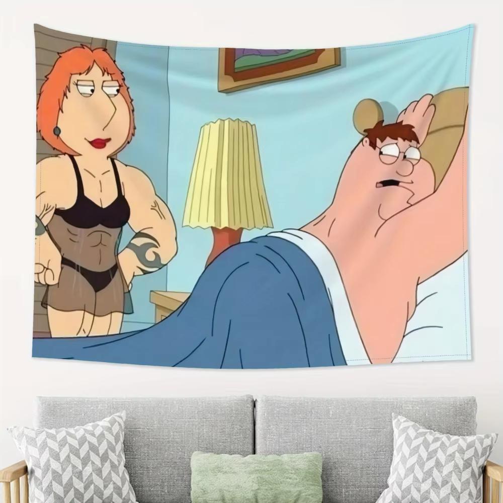 Office Fun Decor Tapestry Peter Griffin Wall Hanging for Game Room Dormitory Personalized Gift