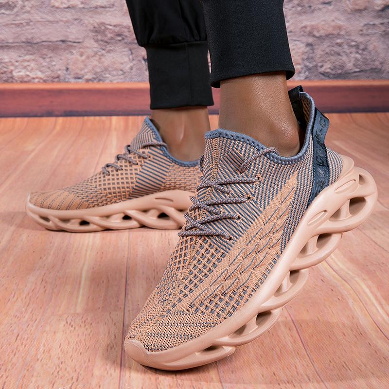 Black Running Jogging Shoes Casual Sneakers White Outdoor Breathable Mesh Shoes Men Light Shock-absorption Sports Shoes Men
