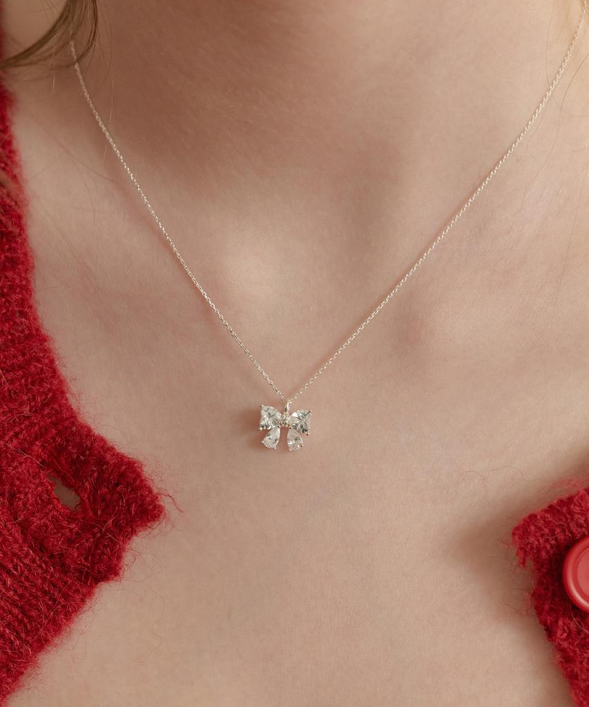 Tatiana (Silver 925) Twinkle Butterfly Ribbon Necklace Nz2180