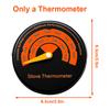 Magnetic Fireplace Fan Stove Thermometer For Log Wood Burner Barbecue Oven Stove Burn Indicator 0~500 Temperature Gauge Tool