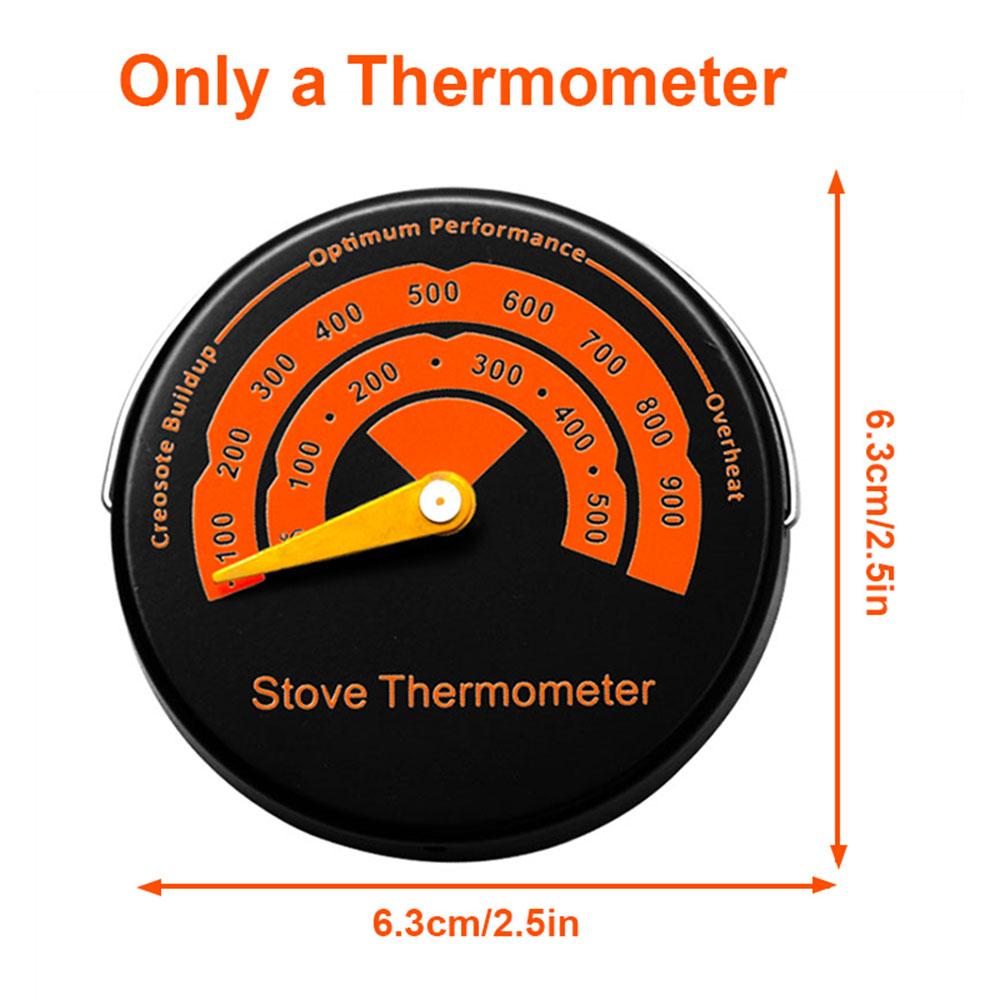 Magnetic Fireplace Fan Stove Thermometer For Log Wood Burner Barbecue Oven Stove Burn Indicator 0~500 Temperature Gauge Tool
