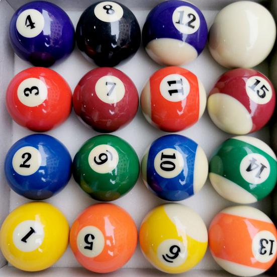 16 Pcs Mini Billiard Balls Set 32MM/38MM Resin Children Pool Balls Set Pool Table Accessories for Game Rooms Bars