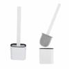 2pcs Long Handle Toilet Bowl Brush Silicone Bristles Toilet Brush Holder Set  RV Toilets