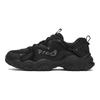 Fila Fluid 4 Cat Paw 4.0 Fabric Synthetic Leather Fleece Simple Versatile Comfortable Low-Top Dad Shoes Men Sneaker Black F12M342133FBK