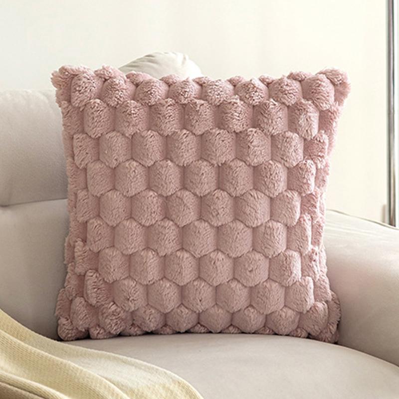 Superzachte Pluche Kussensloop Winter Plaid Kussenhoes voor Bank en Nachtkastje, Woonkamer Scandinavische Decoraties Rechthoekige Hoes