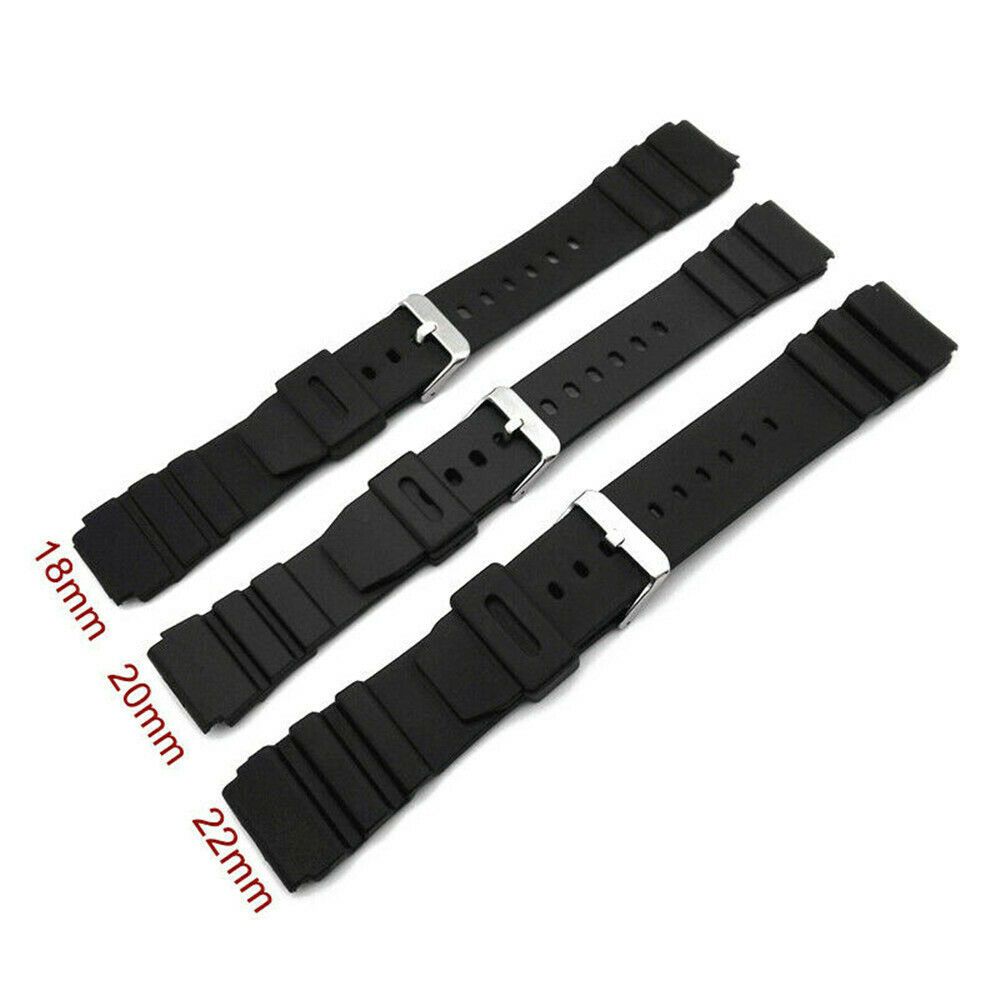 Bracelet Sport Black Rubber Watch Band Strap Belt Waterproof Silicone