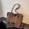Große Kapazität Einkaufstasche Damen Herbst und Winter Wildleder Casual Pendler tragbare Schultertasche