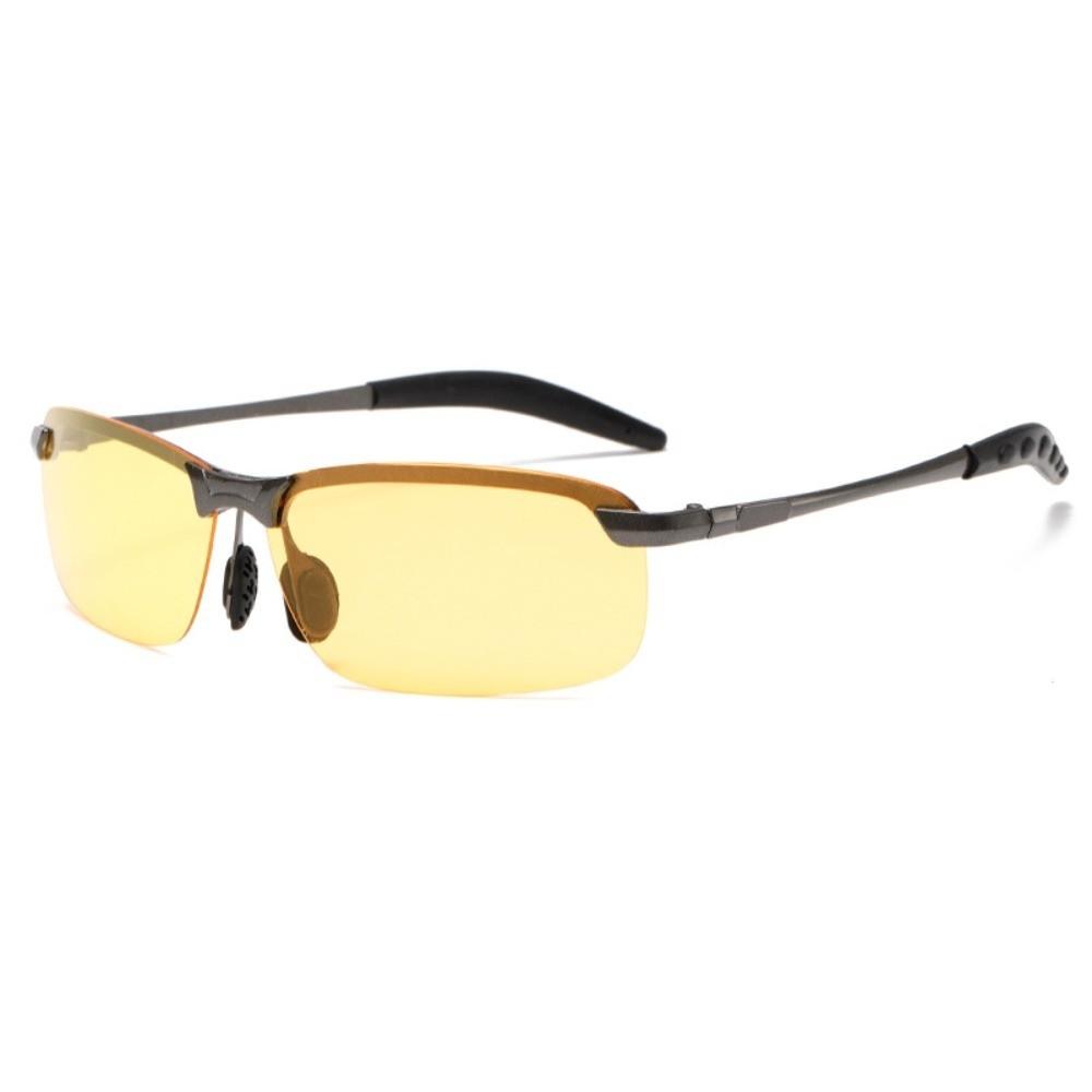 New Change Color Photochromic Sunglasses Day Night Vision Metal Frame Dimming Glasses Alloy Half Frame Eyewear Day Use