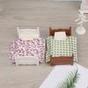 1:12 Casa delle Bambole Miniatura Mini Camera da Letto Modello Letto Singolo Accessori Arredamento Giocattolo