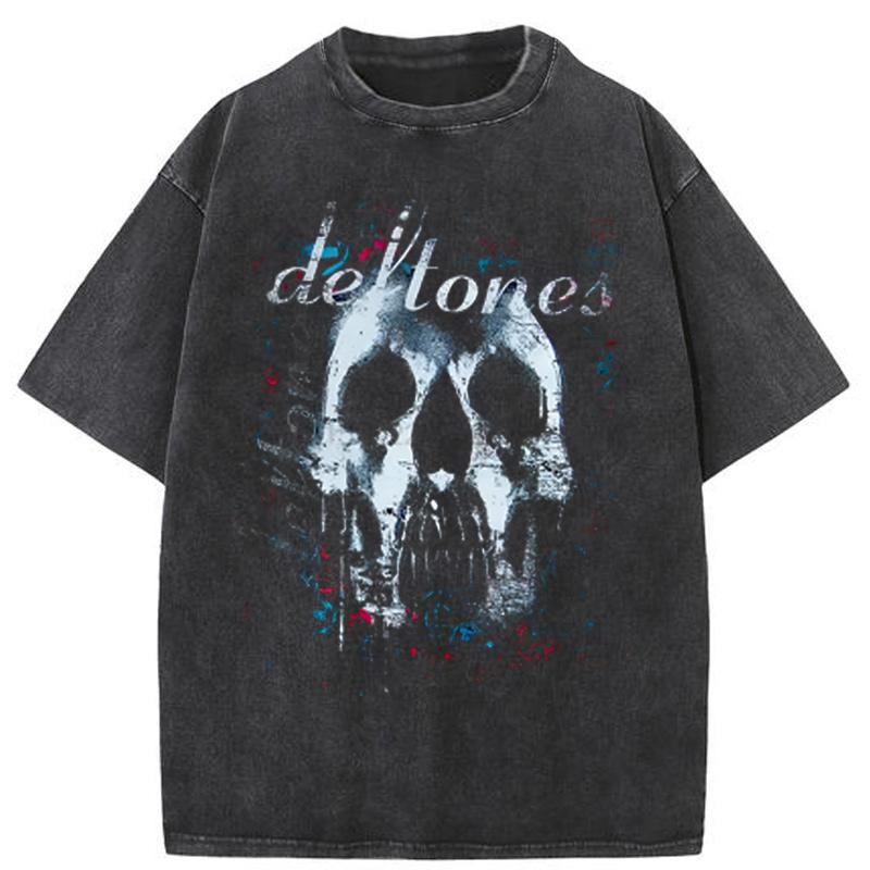 Męskie gotyckie litery koszulka z nadrukiem z psem hiphopowy sweter Punk lato Vintage sprane ponadgabarytowe t-shirty topy odzież męska
