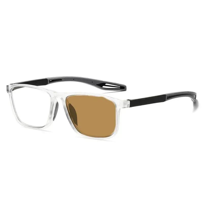 Portable Anti-slip Photochromic Presbyopia Glasses Anti-Blue Light Reading Eyeglasses 0 To +4.0 Fashionable Protect Eyes