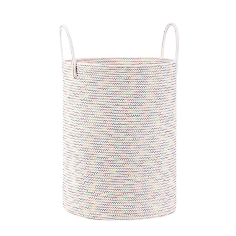 Nordic Simple Style Cotton Rope Storage Basket for Laundry and Toys