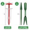 6 Stück Kleiner Samenspender, Manueller Setzling-Pflanzer und Ausheber-Set, Handgehaltenes Samenpflanzwerkzeug für Gemüse, Blumen