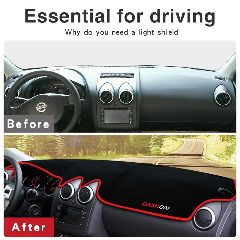 For Nissan Qashqai J10 2008 2009 2010 2011 2012 2013 Car Dashboard Sun Shade Cover Instrument Desk Carpets Interior Accessories