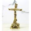 Brass Jesus Christ Cross Statue, 8 X 4.5 X 2.5 Inch, Multicolour