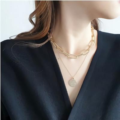 Simple Ball Chain Daily 15K Gold Plated Bracelet Bold Square Chain