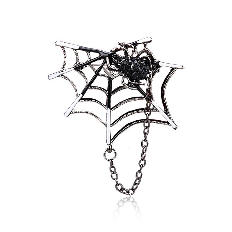 Trendy Creative Rhinestone Spider Brooch for Men & Women