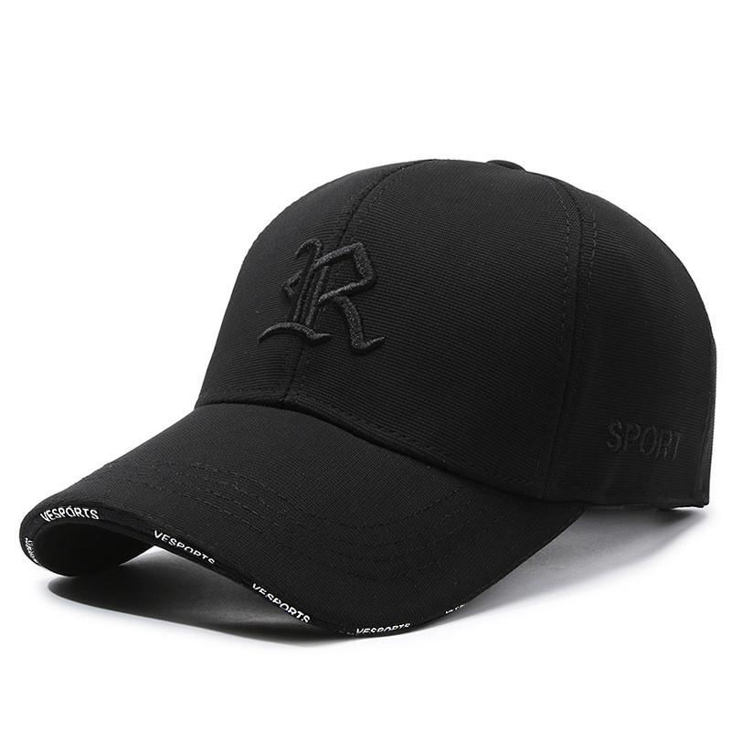 Frühlings-Baseballkappe mit Stickerei des Buchstabens R und verstellbarer Passform für lässige Männer und Frauen
