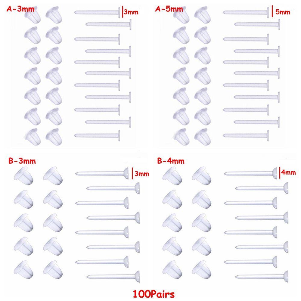 Transparent Fashion Findings Jewelry Rubber Earring Back Stoppers Plug Earring Ear Post Nuts