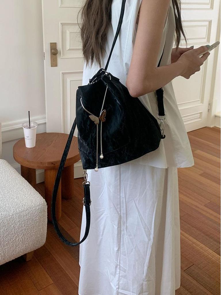 Mint Mambo 2025 Trend: Women's Green Backpack & Bucket Bag - Korean Style, All-Match, One Shoulder & Underarm Design
