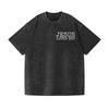 T-shirt Oversize Lavata con Stampa sul Petto Gesù Ti Ama Maglietta Casual Fede Cristiana