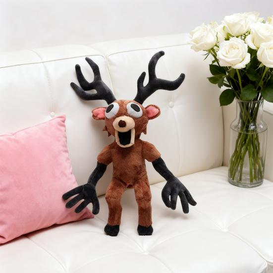 99 Notti nella Foresta Peluche Cervo Morbido Peluche Cuscino Animale per Bambini Carino Regalo di Natale Halloween per Tutte le Età