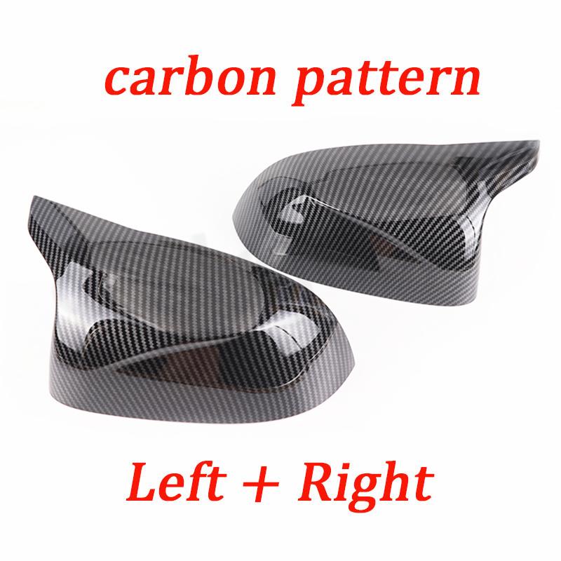 Auto Auto Rückansicht Seitenspiegel Abdeckung Trim für BMW F25 X3 F26 X4 F15 X5 F16 X6 2014 2015-2018 helle schwarz Carbon Faser Stil