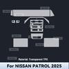 For NISSAN PATROL 2025 TPU Car Navigation Screen Film Gearbox Protective Sticker Anti-scratch Interior Accessories