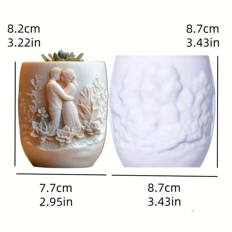 Ženská čarodejnica Reliéfna sukulentná rastlina Kvetináč Živicová silikónová forma Čarodejnícka palička Úložná krabička Forma Magický dom Hrad Remeselné formy