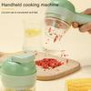 4 In 1 Portable Handheld Electric Vegetable Slicer USB Rechargeable Food Processor Garlic Chili Celery Chopper Kitchen Tools