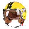 Retro Open Face Helmet Jet Motorcycle Helmet Detachable Clear Wind Visor For Vintage Scooter Moped Rider  Adult Vespa Commuter